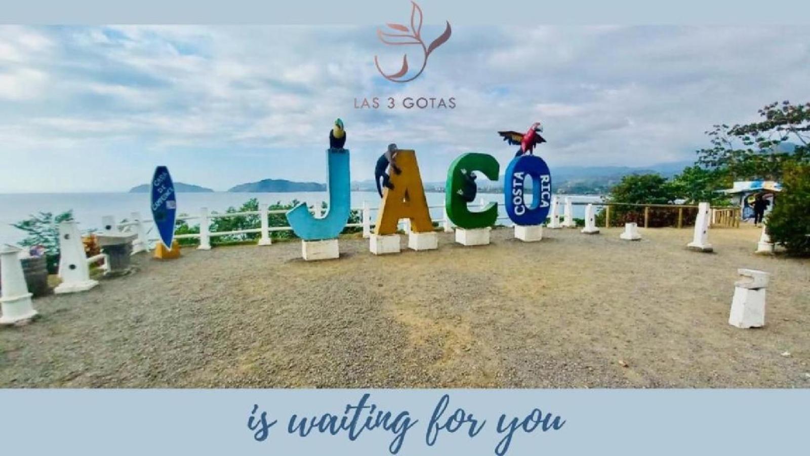 Apartamento De Lujo Las 3 Gotas Jaco, Frente Al Mar Con Vista A La Playa Esterno foto